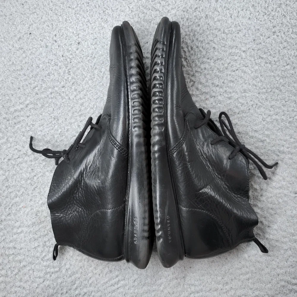 Cole Haan Chukka Boots Mens Size 11.5 Black Leather 2.ZEROGRAND Grand.OS C21984